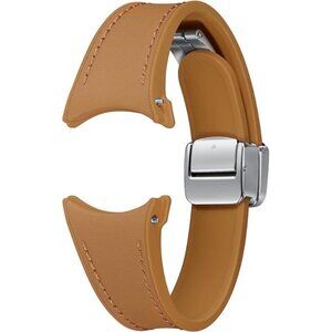 SAMSUNG Galaxy Watch 6, 5, 4 Series Hybrid EcoLeather Band, Wide, Magnetic Brown